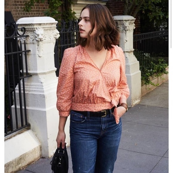 Madewell Wrap Top in Star Scatter - Picture 2 of 9